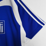 2004 Greece Home Blue Retro Soccer Jersey