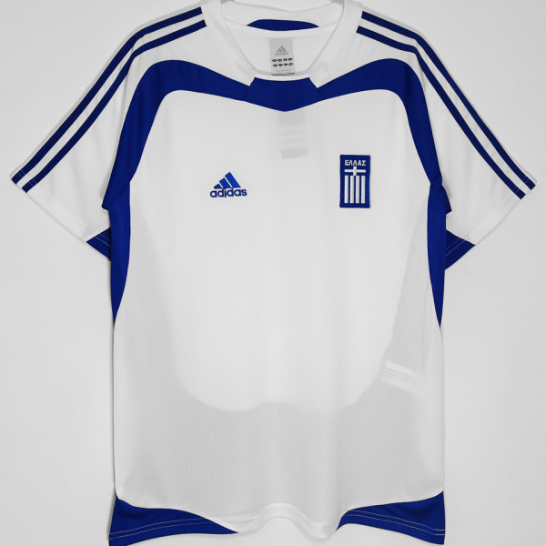 2004 Greece Away White Retro Soccer Jersey