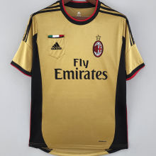 2013/14 AC Milan Third Gold Retro Soccer Jersey