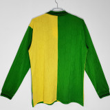 1992/94 M Utd Yellow And Green Long Sleeve Retro Soccer Jersey