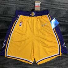 2022 Lakers Yellow 75 Years Retro NBA Pants