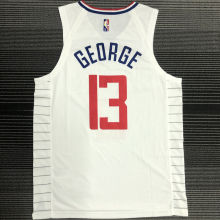 2022 Clippers GEORGE #13 AU Player Version White NBA Jerseys 密绣