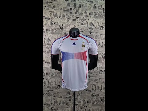 US$ 19.00 - 2006 France Away White Retro Soccer Jersey(带胸前小字