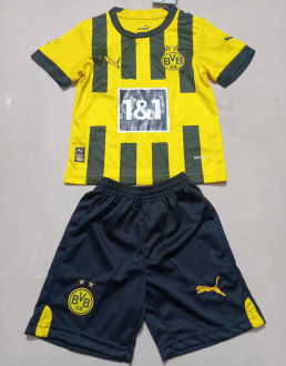 2022/23 BVB Home Yellow Kids Soccer Jersey