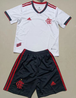2022/23 Flamengo Away White Kids Soccer Jersey