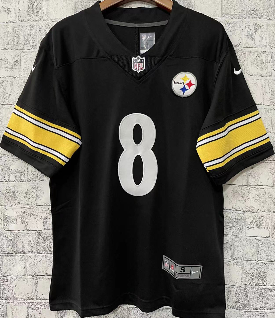 Men's Pittsburgh Steelers PICKETT # 8 Black NFL Jersey