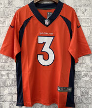 Men's Denver Broncos Wilson #3 Orange NFL Jersey  野马