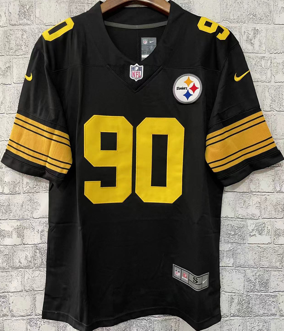 Men's Pittsburgh Steelers WATT # 90 Black NFL Jersey