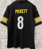 Men's Pittsburgh Steelers PICKETT # 8 Black NFL Jersey 钢人