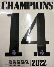 CHAMPIONS #14 Font 14字杯字体  (You can buy it alone OR tell us which jersey to print it on. )