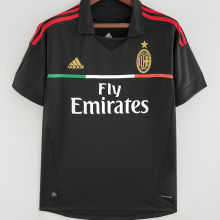 2011-2012 AC Milan Third Black Retro Soccer Jersey