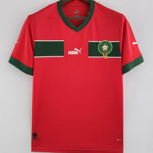 2022/23 Morocco Home Red Fans Soccer Jersey
