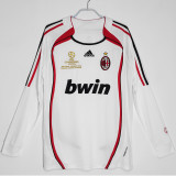 2006/07 AC Milan Away White Retro Long Sleeve Soccer Jersey