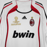 2006/07 AC Milan Away White Retro Long Sleeve Soccer Jersey