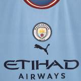 2022/23 Man City 1:1 Quality Home Blue Fans Soccer Jersey