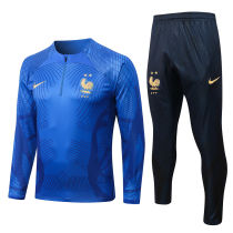 2022/23 France Royal Blue Sweater Tracksuit  (B550）喷墨款