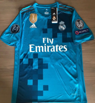 2017/18 RM Third Retro Fans Soccer Jersey (Have All Patch 2017+12 全臂章)