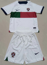 2022/23 Portugal  Away White Kids Jersey