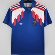 1988/90 France Home Retro Soccer Jersey