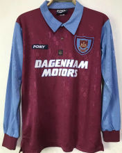 1995/97 West Ham Home Retro Long Sleeve  Jersey