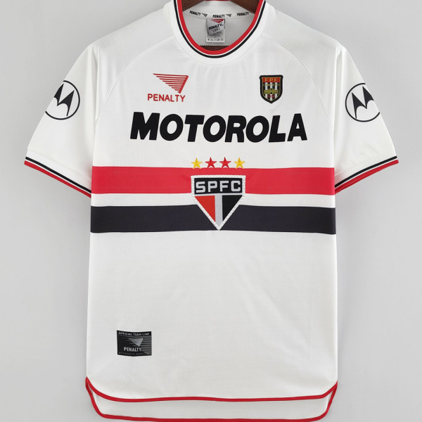 2000 Sao Paulo Home White Retro Soccer Jersey