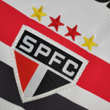 2000 Sao Paulo Home White Retro Soccer Jersey