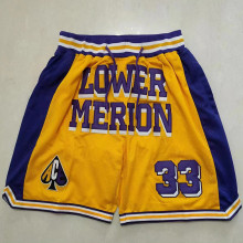 Kobe High School Edition Yellow Four Bags NBA Pants