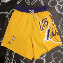 2022/23 Lakers Yellow NBA Cotton Pants