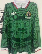 1998 Mexico Home Retro Long Sleeve Soccer Jersey
