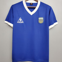 1986 Argentina Away Blue Retro Soccer Jersey