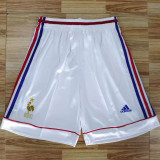 1998 France White Retro Shorts Pants