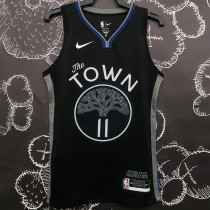 Warriors THOMPSON #11 Black Grey NBA Jerseys