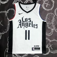2022/23 Clippers WALL #11 White 75 Years NBA Jerseys 75周年 （拉丁文）