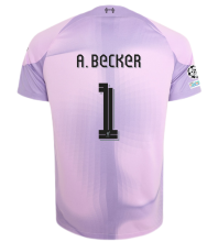 A.BECKER #1 LFC Goalkeeper Purple Fans Jersey 2022/23 (UCL Font 欧冠字体)