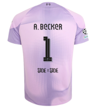A.BECKER #1 LFC Goalkeeper Fans Jersey 2022/23 (Have SIDE by SIDE UCL Font 欧冠字体)