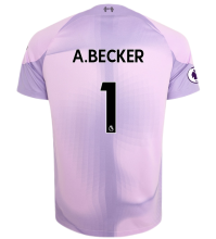 A.BECKER #1 LFC Goalkeeper Purple Fans Jersey 2022/23 (League Font)