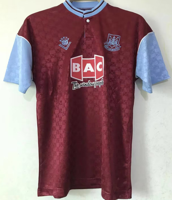 1989/90 West Ham Home Retro Soccer Jersey