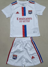2022/23 Lyon Home White Kids Soccer Jersey