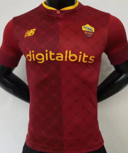 2022/23 Roma Home Red Plasyer Version Soccer Jersey