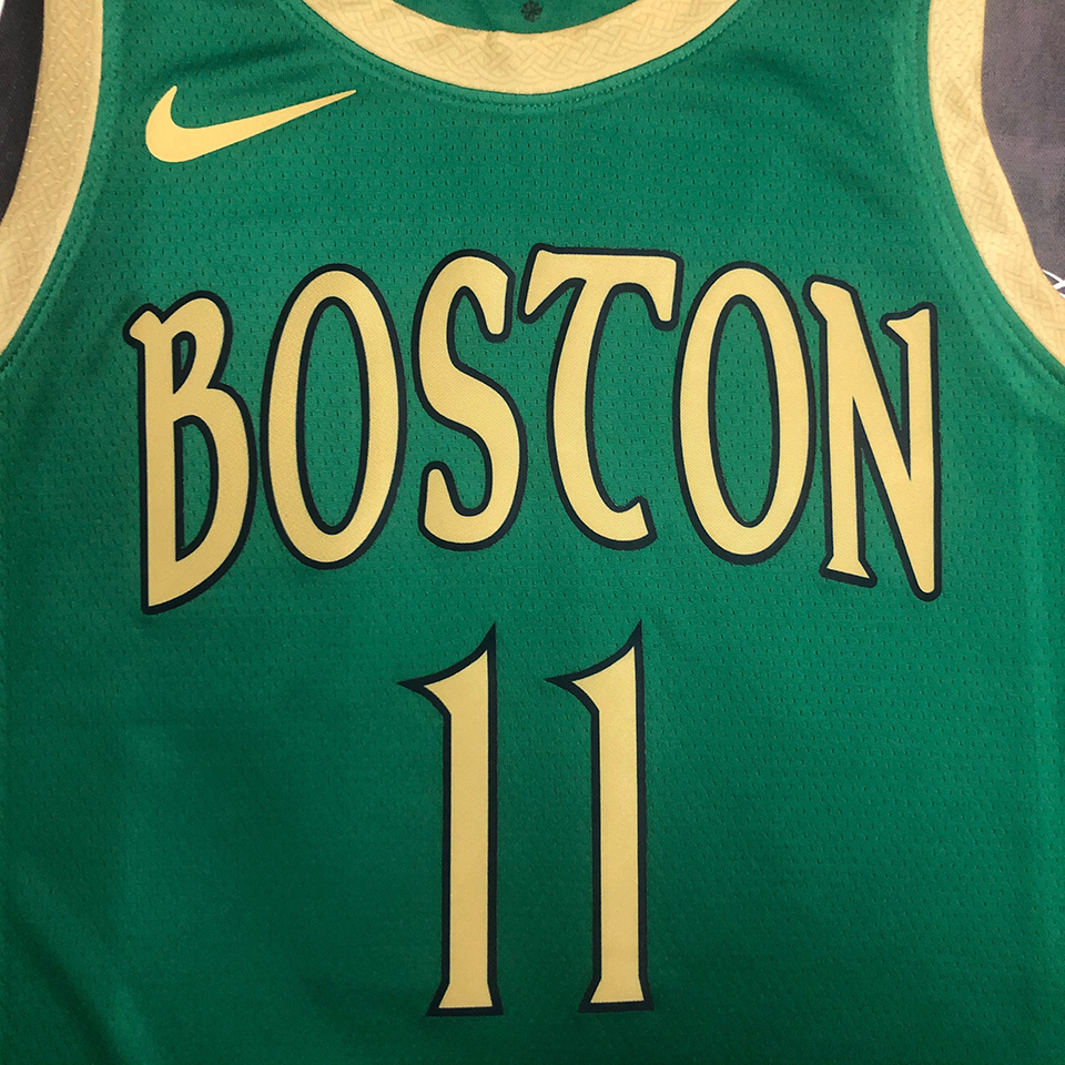 Boston Celtics IRVING#11 Green Gold NBA Jersey - Kitsociety