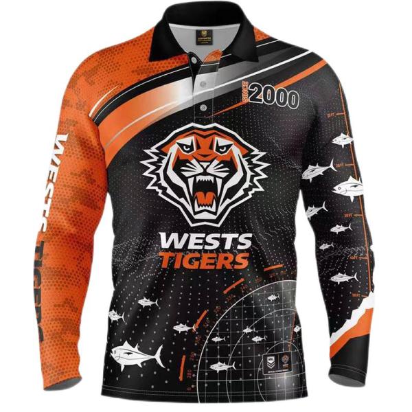 2022/23 Wests Tigers Rugby Fishing Jersey 西老虎