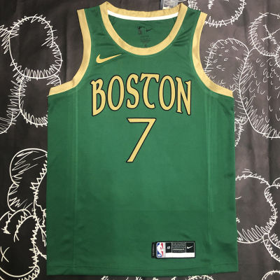Boston Celtics BROWN#7 Green Gold NBA Jersey - Kitsociety