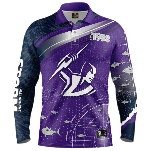 2022/23 Melbourne Storm Rugby Fishing Jersey 墨尔本