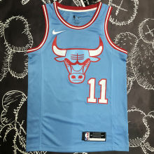 Bulls DEROZAN  #11 Blue NBA Jerseys