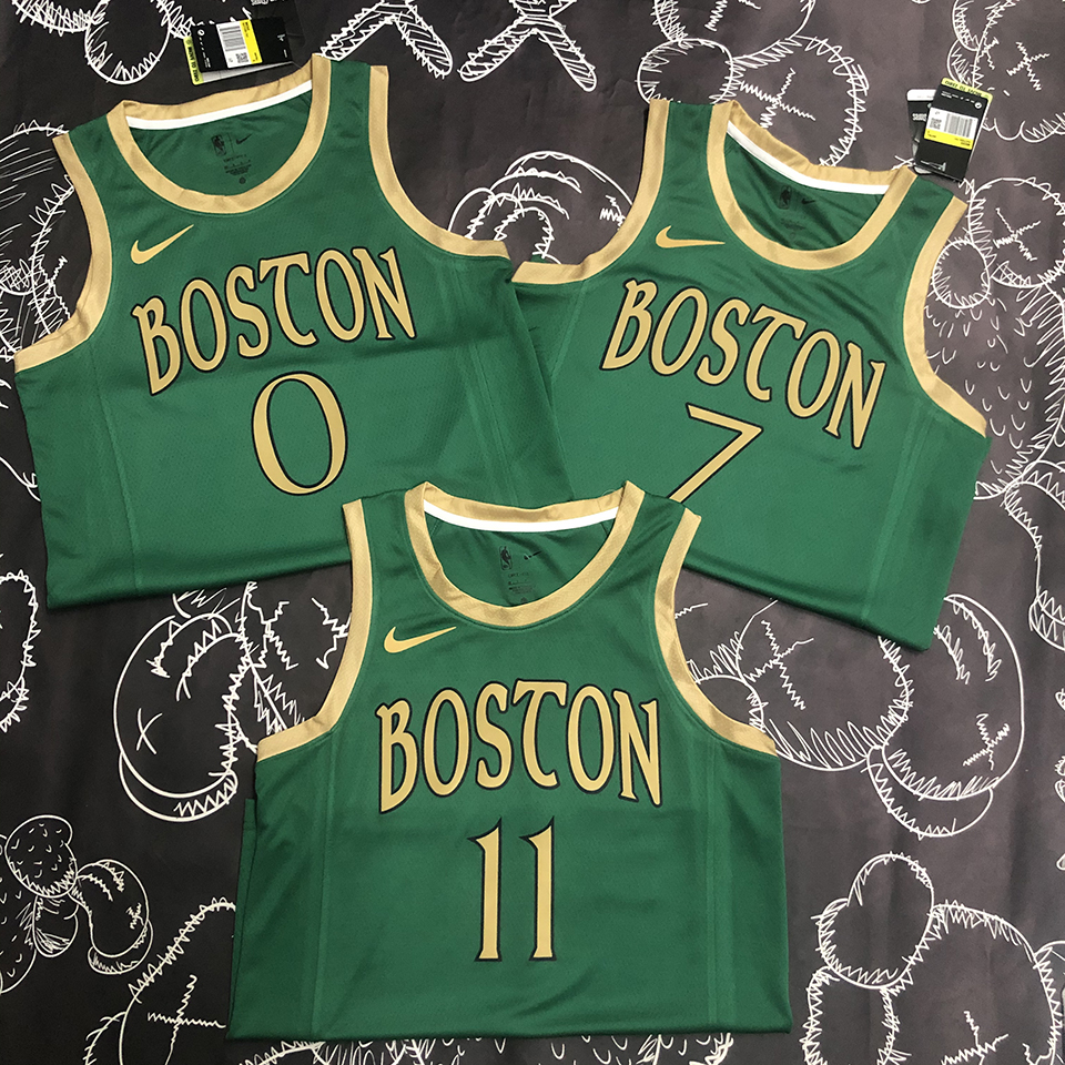 Boston Celtics IRVING#11 Green Gold NBA Jersey - Kitsociety