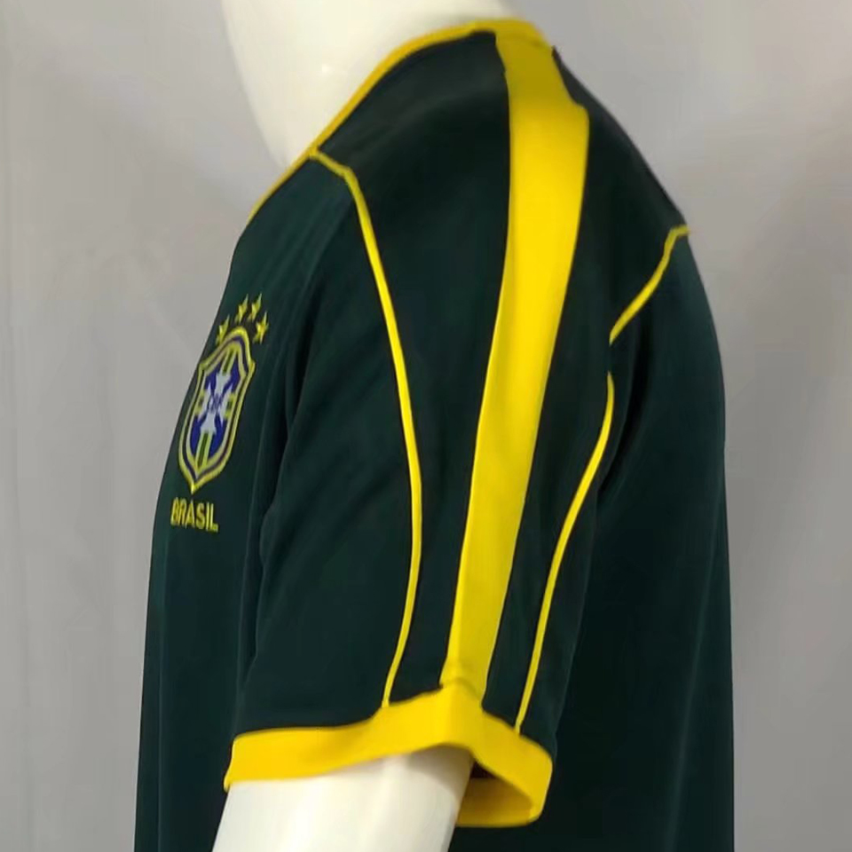 Retro 1998 Brazil Goalkeeper Orange Jersey - Kitsociety