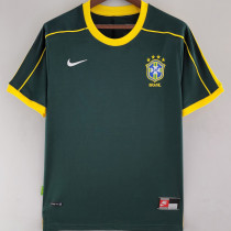 1998 Brazil GK Dark Green Retro Soccer Jersey