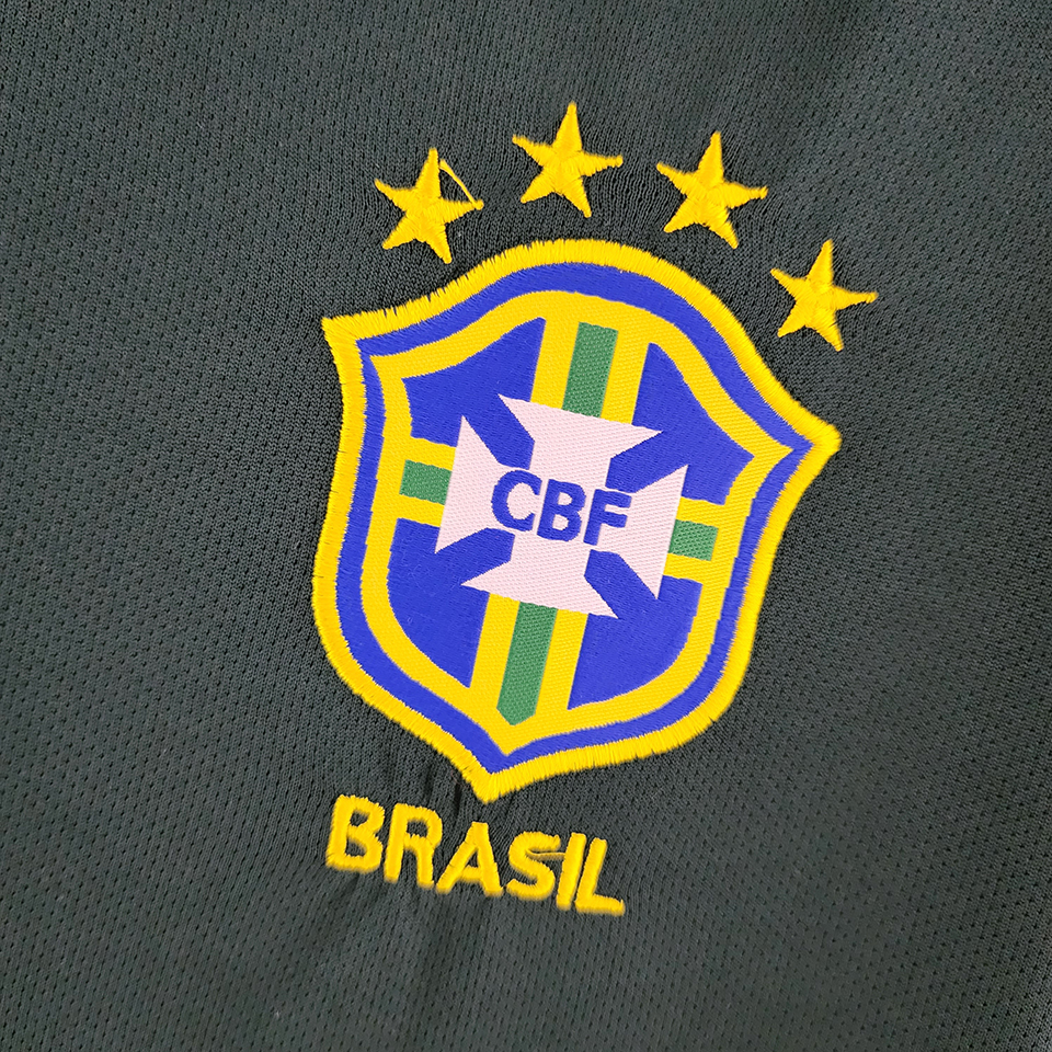 Retro 1998 Brazil Goalkeeper Orange Jersey - Kitsociety