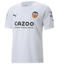 2022/23 Valencia Home White Fans Soccer Jersey