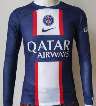 2022/23 PSG Home Blue Player Version Long Sleeve Jersey